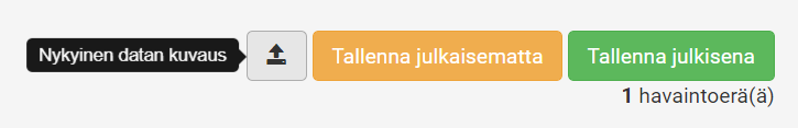 Kuvakaappaus datan kuvauksen tallentamisesta