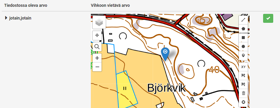 Kuvakaappaus tietojen viemisestä vihkoon